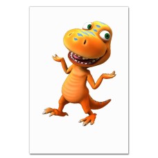 Notebooks A5 with print Funny Orange And Cute Dinosaur -