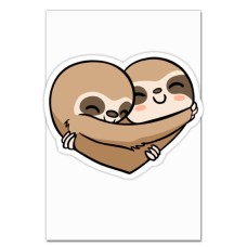 Notebooks A5 with print Two Sloths -