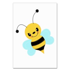 Notebooks A5 with print Cute Bee From Cartoon -