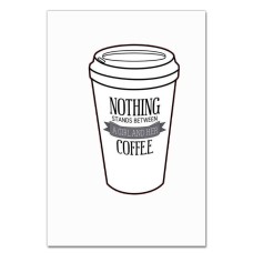 Notebooks A5 with print Coffee And Girl 2 -