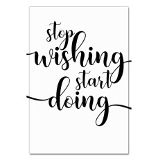 Notebooks A5 with print Stop Wishing, Start Doing -