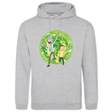 Худі з принтом Рік І Морті Зелений Портал - xl сірий