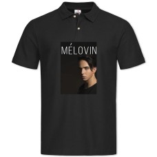 Поло з принтом Меловін - S чорна