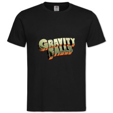 Футболка с принтом Гравити Фолз Логотип - 2XL черная