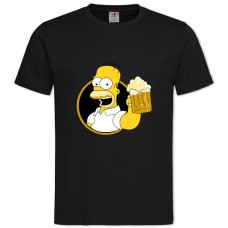 TThe Simpsons Homer With Beer -shirt with Print The Simpsons Homer With Beer - 2XL black