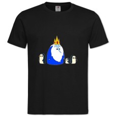 TAdventure Time Ice King With Penguins -shirt with Print Adventure Time Ice King With Penguins - 2XL black