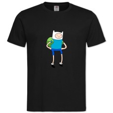 TAdventure Time Finn The Human -shirt with Print Adventure Time Finn The Human - 2XL black