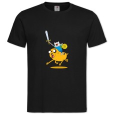 TAdventure Time Jake And Finn -shirt with Print Adventure Time Jake And Finn - 2XL black