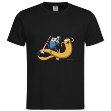TAdventure Time Happy Friends -shirt with Print Adventure Time Happy Friends - 2XL black