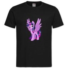 Футболка с принтом Дружба - Это Чудо. Моя Маленькая Пони Твайлайт Спаркл - 2XL черная