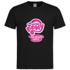 Футболка с принтом Дружба - Это Чудо. Моя Маленькая Пони - 2XL черная