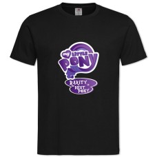 Футболка с принтом Дружба - Это Чудо. Моя Маленькая Пони Рарити Лучшая Пони - 2XL черная