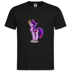 Футболка с принтом Дружба - Это Чудо. Моя Маленькая Пони Твайлайт Спаркл Бабочка - 2XL черная