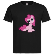 Футболка с принтом Дружба - Это Чудо. Моя Маленькая Пони Пинки Пай - 2XL черная