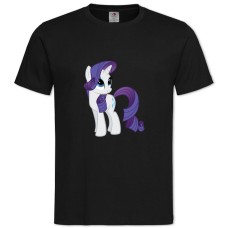 Футболка с принтом Дружба - Это Чудо. Моя Маленькая Пони Красивая Редкость - 2XL черная