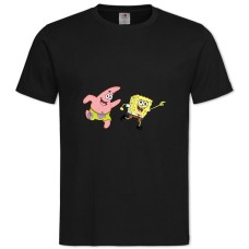 TSponge Bob Square Pants Dancing Heroes -shirt with Print Sponge Bob Square Pants Dancing Heroes - 2XL black