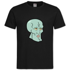 TSponge Bob Square Pants Funny Squidward -shirt with Print Sponge Bob Square Pants Funny Squidward - 2XL black