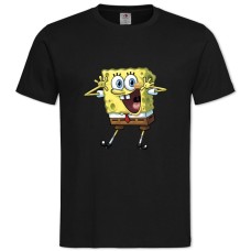 TSponge Bob Square Pants Happy Bob -shirt with Print Sponge Bob Square Pants Happy Bob - 2XL black