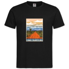 Футболка з принтом Фу Файтерз - 2XL чорна