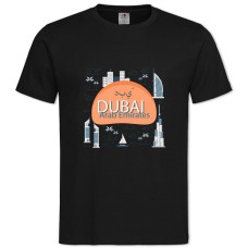 Футболка с принтом Дубай - 2XL черная