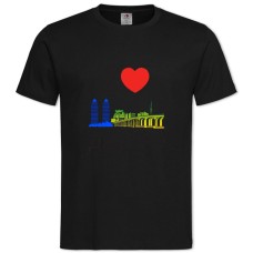 Футболка с принтом Днепр - 2XL черная