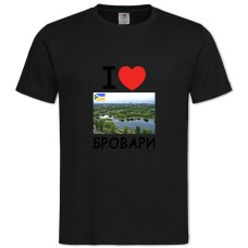 Футболка с принтом Бровары - 2XL черная