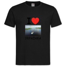 TUkrajinka -shirt with Print Ukrajinka - 2XL black