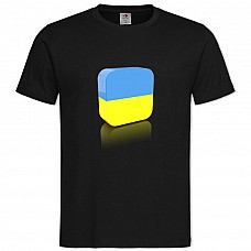 Футболка з принтом 3Д Прапор України 2 - 2XL чорна