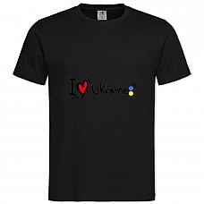 Футболка с принтом Я Люблю Украину 2 - 2XL черная