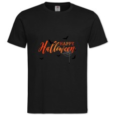 Футболка з принтом Щасливий Хеллоуїн І Кажани - 2XL чорна