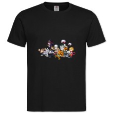 Футболка с принтом Хэллоуин Толпа Зомби - 2XL черная