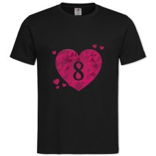 Футболка з принтом 8 Березня Серденька - 2XL чорна