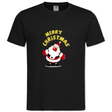 TWith Christmas Santa Claus -shirt with Print With Christmas Santa Claus - 2XL black