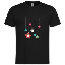 Футболка с принтом С Новым Годом Новогодние Игрушки - 2XL черная