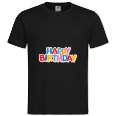 TBirthday On Threads -shirt with Print Birthday On Threads - 2XL black