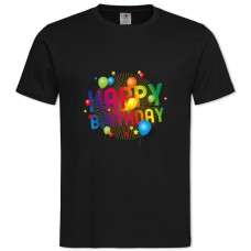 TBirthday With Stars And Balls -shirt with Print Birthday With Stars And Balls - 2XL black