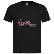 TValentine's Day I Love You 3D -shirt with Print Valentine's Day I Love You 3D - 2XL black