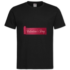TValentine's Day Inscription On A Fabric Ribbon -shirt with Print Valentine's Day Inscription On A Fabric Ribbon - 2XL black