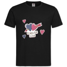 TValentine's Day Forever Love -shirt with Print Valentine's Day Forever Love - 2XL black
