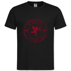 TValentine's Day Cupid Print -shirt with Print Valentine's Day Cupid Print - 2XL black