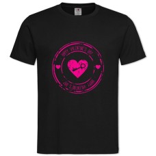 TValentine's Day Print Key To Heart -shirt with Print Valentine's Day Print Key To Heart - 2XL black