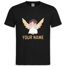 TAngel Day Your Name Hand Drawn Angel -shirt with Print Angel Day Your Name Hand Drawn Angel - 2XL black