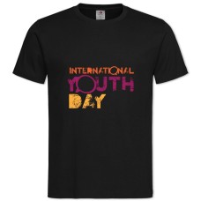 TYouth Day Jammed Letters -shirt with Print Youth Day Jammed Letters - 2XL black