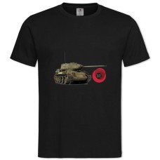 TVictory Day 1939-1945 Tank T 34-85 -shirt with Print Victory Day 1939-1945 Tank T 34-85 - 2XL black