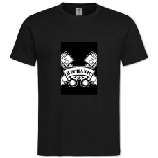 TDay Two Pistons Mechanics -shirt with Print Day Two Pistons Mechanics - 2XL black