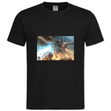 Футболка с принтом Артифакт Герой Игры С Посохом - 2XL черная
