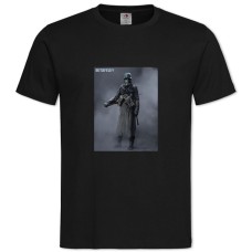 TA Soldier In A Gas Mask With Protection -shirt with Print A Soldier In A Gas Mask With Protection - 2XL black