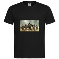 Футболка з принтом 5 Бойцов - 2XL чорна