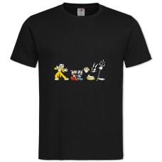 TCuphead Protagonists Clown And Evil Cat -shirt with Print Cuphead Protagonists Clown And Evil Cat - 2XL black