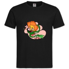 TCuphead Flower Girl -shirt with Print Cuphead Flower Girl - 2XL black